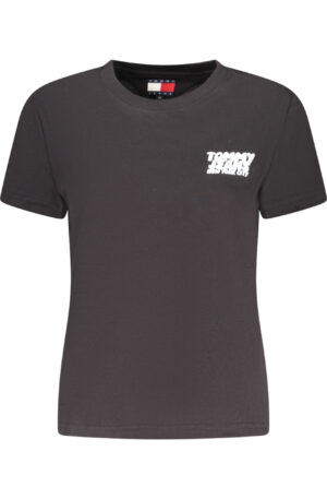TOMMY HILFIGER T-SHIRT MANICHE CORTE DONNA NERO
