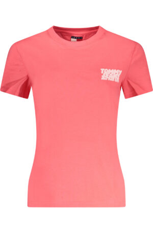 TOMMY HILFIGER T-SHIRT MANICHE CORTE DONNA ROSA