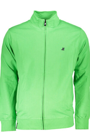 U.S. GRAND POLO FELPA CON ZIP UOMO VERDE