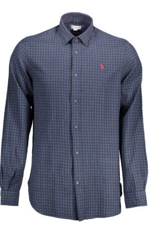U.S. POLO CAMICIA MANICHE LUNGHE UOMO BLU