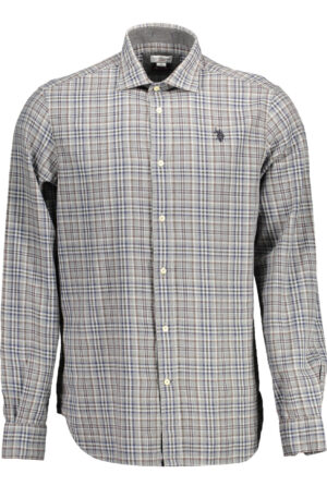U.S. POLO CAMICIA MANICHE LUNGHE UOMO GRIGIO