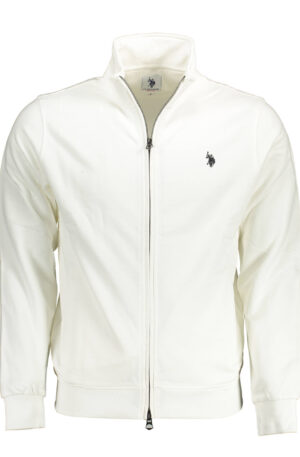 U.S. POLO FELPA CON ZIP UOMO BIANCO