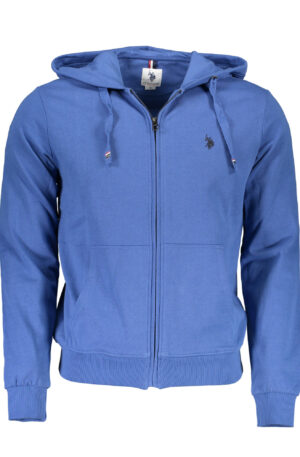 U.S. POLO FELPA CON ZIP UOMO BLU
