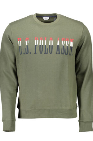 U.S. POLO FELPA SENZA ZIP UOMO VERDE