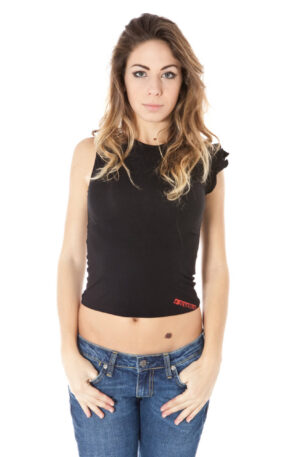 ZUELEMENTS T-SHIRT MANICHE CORTE DONNA NERO