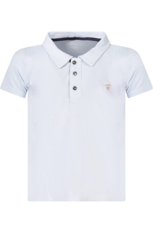 GUESS JEANS POLO MANICHE CORTE BAMBINO AZZURRO