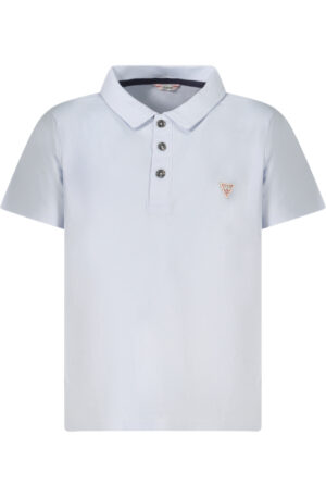 GUESS JEANS POLO MANICHE CORTE BAMBINO AZZURRO